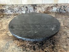Genuine Gray & Black Heavy Marble Lazy Susan Turntable 12” Diameter, used for sale  Shipping to South Africa
