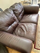Seat leather sofa for sale  BUCKINGHAM