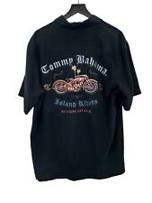 Camisa masculina Tommy Bahama bordada Island Riders motocicleta acampamento seda M preta comprar usado  Enviando para Brazil