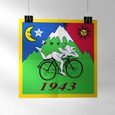 Usado, Plakat Poster Bicycle Day 1943 Albert Hofmann LSD Vintage Hofmann's Ride B-Ware comprar usado  Enviando para Brazil