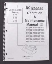 Occasion, Bobcat Mini Chargeur 60 62 66 68 74 84 Combinaison Seau Opérateurs Manuel d'occasion  Expédié en France