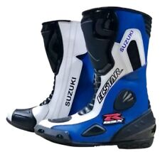 Used, Suzuki GSXR Motorcycle Motorbike Racing Leather Boots Ecstar Shoes Botas for sale  Shipping to South Africa