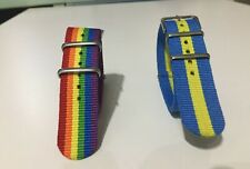 Cinturino nylon arcobaleno usato  Italia