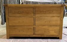 Somerset Rustic Oak Furniture 6 Drawer Wide Chest AD0702 for sale  Shipping to South Africa