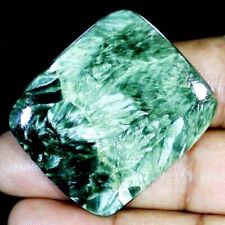 74.40CT 100% Natural Green SERAPHINITE CUSHION Cabochon 39X46X4mm Loose Gemstone for sale  Shipping to South Africa