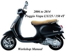 PIAGGIO VESPA LX125/150 4T 2006 a 2014 MANUAL DE TALLER - Archivos PDF segunda mano  Embacar hacia Argentina