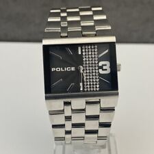 Police Watch Glamour 10501b Silver Stainless Steel Black Dial New Battery VGC for sale  Shipping to South Africa