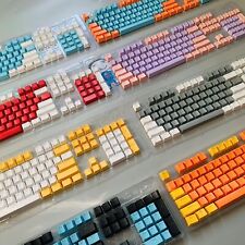 Juego de 104 teclas mecánicas de teclado OEM retroiluminadas dos colores ABS púrpura tapa de llave segunda mano  Embacar hacia Argentina