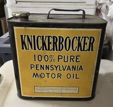 Lata de aceite de motor Knickerbocker vintage de los años 30 de 2 galones segunda mano  Embacar hacia Argentina