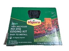 Vigoro 20 Ft. No-Dig Landscape Edging Kit  Black 1000 023 723 for sale  Shipping to South Africa