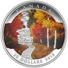 Moneda de Plata 2015 Canadá 2015 $20 a prueba de color RCM - Tren Express de Otoño segunda mano  Embacar hacia Argentina