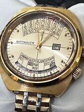 Wittnauer 3002 relógio calendário perpétuo automático com pulseira Speidel. comprar usado  Enviando para Brazil