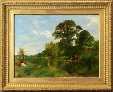 antique landscape oil painting for sale  LEATHERHEAD