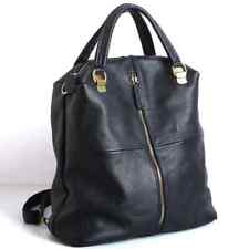  Mochila feminina de couro bolsa de ombro feminina bolsa de couro preta bolsa de viagem comprar usado  Enviando para Brazil