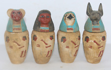 4 RARAS ESTATUAS FARAÓNICAS ANTIGUAS EGIPCIAS CANÓPICAS Jarras Horus Sons (B00+), usado segunda mano  Embacar hacia Argentina