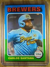 2024 Carlos Santana Topps Heritage #77 Low# Estampa Curta MLB SP Milwaukee Brewers comprar usado  Enviando para Brazil