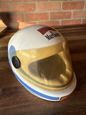 Vintage Marlboro MOMO Racing JeBS Ashtray Helmet Ceramic Italy White Blue, used for sale  Shipping to South Africa