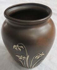 Heintz Sterling on Bronze Arts & Crafts Vase #8810 5-Inch Irises Vtg Old Antique, used for sale  Shipping to South Africa