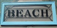 Janela de vidro estilo rústico moldura azul decoração para casa de praia 24 x 10 comprar usado  Enviando para Brazil