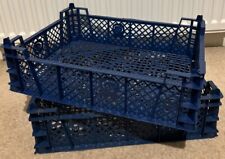 Blue stackable storage for sale  SOUTHAMPTON