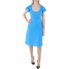 Usado, Vestido midi Lauren Ralph Lauren feminino azul gola redonda comprimento do joelho 10 BHFO 7069 comprar usado  Enviando para Brazil