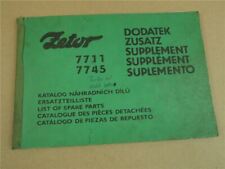Zetor 7711 7745 Schlepper Nachtrag Ersatzteilliste 1985 Supplement Parts List na sprzedaż  Wysyłka do Poland