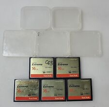 Lote de 5 SanDisk Extreme 16GB flash compacto CF 120MB/s dourado comprar usado  Enviando para Brazil