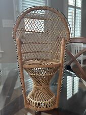 vintage boho wicker chair for sale  Mooresville