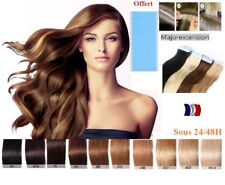 Używany, 10 20 40 BANDES EXTENSIONS CHEVEUX TAPE IN BANDE ADHESIVE NATURELS REMY 49/60CM  na sprzedaż  Wysyłka do Poland