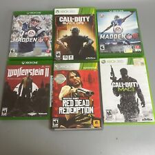 Lote de 6 jogos de futebol americano COD Wolfenstein 2 Red Dead Redemption Xbox One e 360 comprar usado  Enviando para Brazil