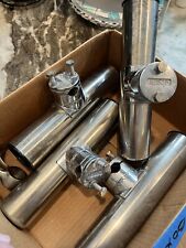 4 Perko Stainless Steel Clamp-On Fishing Rod Holders for sale  Shipping to South Africa