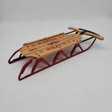 Classic Racer Snow Sled 12 ” Replica Wood Metal Doll Toy Sleigh Holiday Decor for sale  Shipping to South Africa