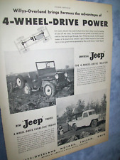 1948 Willys Jeep & Pickup caminhão grande-mag anúncio de carro - "Potência de tração nas 4 rodas", usado comprar usado  Enviando para Brazil