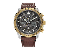 Citizen Eco-Drive Promaster Skyhawk Relógio A-T Chrono Pulseira de Couro Marrom SEM CAIXA comprar usado  Enviando para Brazil