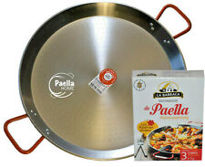 20cm - 34cm PAELLA PAN AÇO POLIDO PROFISSIONAL + AUTÊNTICO PRESENTE ESPANHOL  comprar usado  Enviando para Brazil