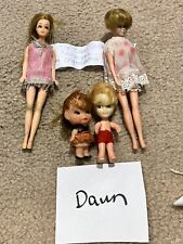 Lote de Boneca de Borracha de Vinil Vintage Mattel Dawn Roupas Originais Menina Loira comprar usado  Enviando para Brazil
