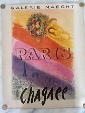 Affiche vintage chagall d'occasion  France