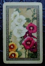 "HOLLYHOCK"-USPC c. Antique Vintage Deco USNN Narrow NAMED Swap Playing Card for sale  Shipping to Canada