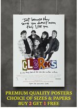 Clerks cinema classico grande poster stampa arte regalo A0 A1 A2 A3 A4 usato  Spedire a Italy