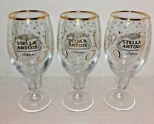 Cáliz de cerveza Stella Artois Celebration edición limitada estrellas doradas 3 vasos , usado segunda mano  Embacar hacia Argentina