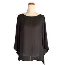 Blusa Feminina Cue Transparente Tamanho 10 Asa de Morcego Manga Flare Preta Muito Bom Estado Usado, usado comprar usado  Enviando para Brazil