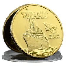 Moneda de Oro Titanic Británica Metal RMS Artesanía Colección Medalla Conmemorativa Regalo segunda mano  Embacar hacia Argentina
