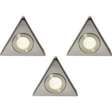 Litecraft Under Cabinet Triangular LED Downlight Satin Nickel - 3 Pack Clearance, used for sale  Shipping to South Africa