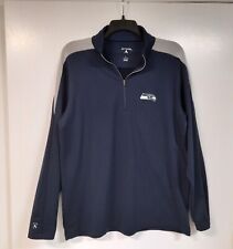 Used, Antigua Seattle Seahawks Mens Large Blue Quarter Zip Pullover NFL Football Logo for sale  Shipping to South Africa