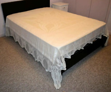 Victorian linen bedspread for sale  LONDON