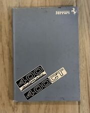 Ferrari 400 GT Owners Manual (142/77); Original  for sale  Shipping to South Africa