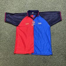 Camiseta deportiva vintage de Barcelona grande Nike años 90 00 de fútbol con cuello kit, usado segunda mano  Embacar hacia Argentina