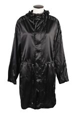 Abrigo de lluvia CERRUTI 1881 negro de una sola capa satinada para hombre talla M segunda mano  Embacar hacia Argentina