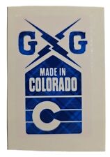 Guerrilla Gravity -OEM Frame Decal- "GG Made in Colorado" 1.25" x 2.25" Blue Pld, used for sale  Shipping to South Africa