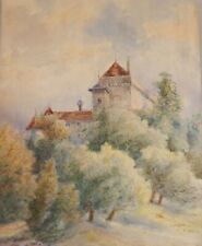 Schloß burg aquarell gebraucht kaufen  Friedberg